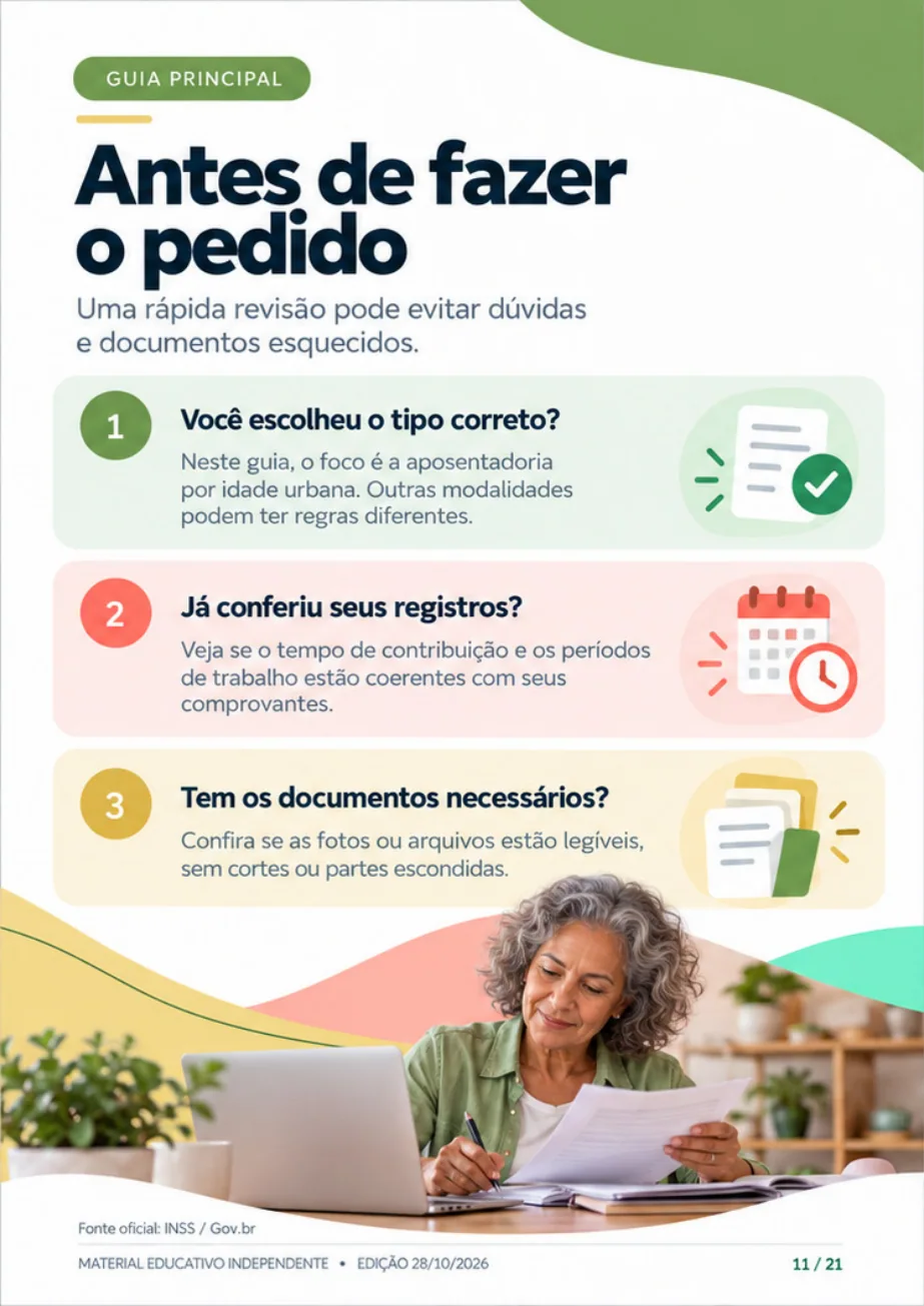 Página real ilustrada sobre os cuidados antes de fazer o pedido