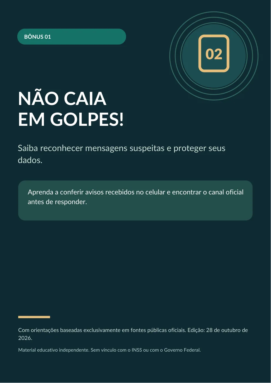 Capa real do bônus Não Caia em Golpes