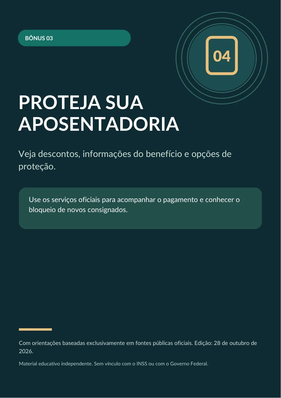 Capa real do bônus Proteja Sua Aposentadoria